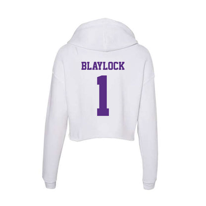 Furman - NCAA Football : Taylen Blaylock - Women's Crop Fleece Hoodie-1