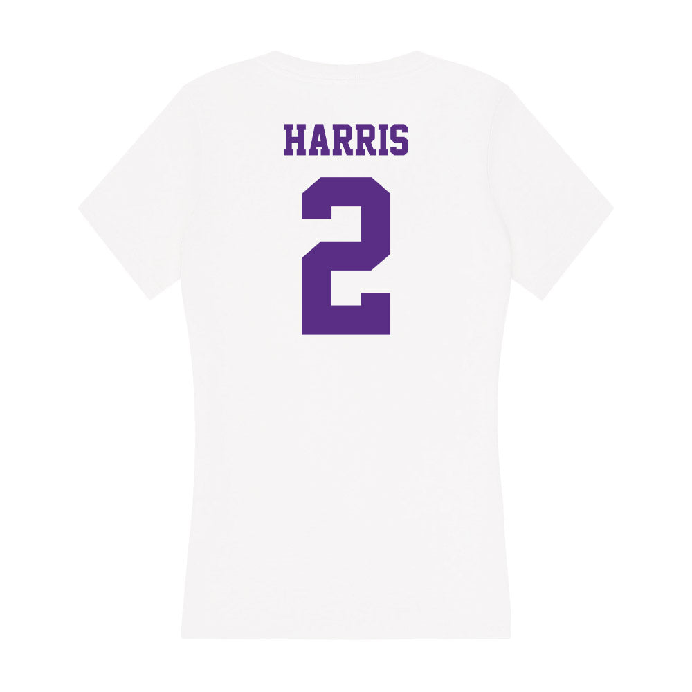 Furman - NCAA Football : Josh Harris - Women's V-Neck T-Shirt-1