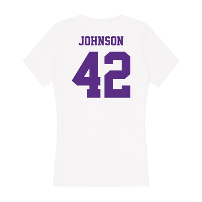 Furman - NCAA Women's Basketball : Kate Johnson - Women's V-Neck T-Shirt-1