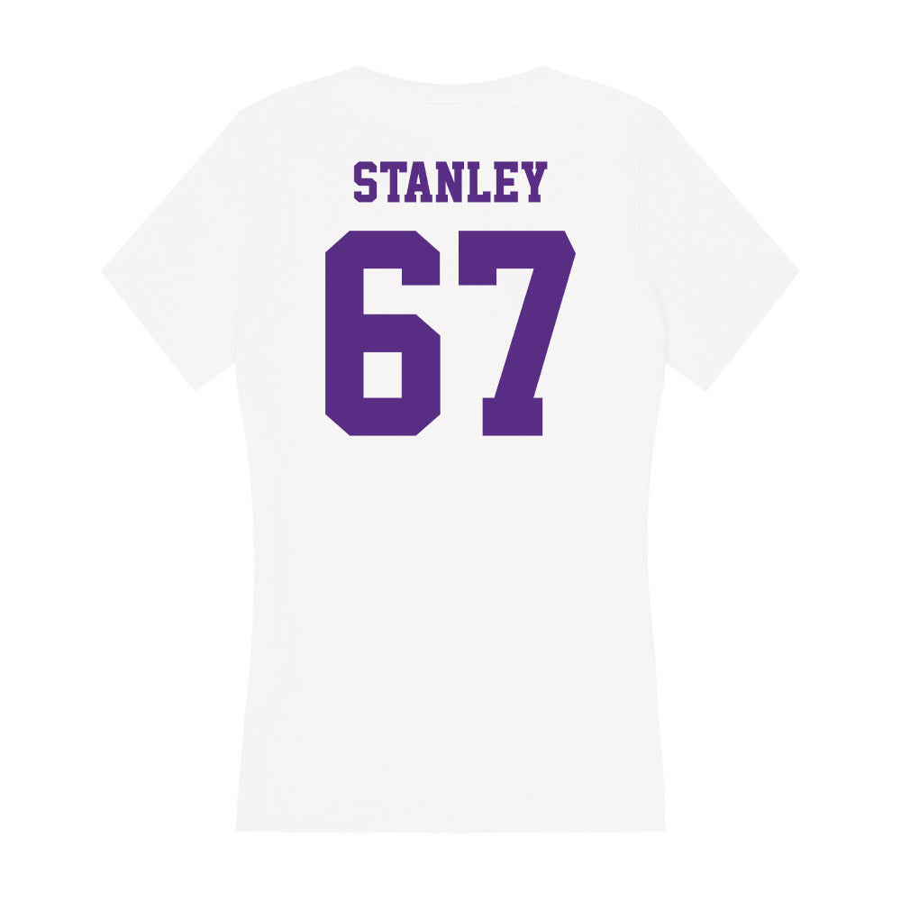 Furman - NCAA Football : Evan Stanley - Women's V-Neck T-Shirt-1