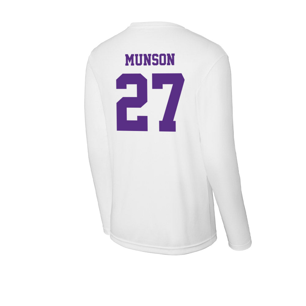 Furman - NCAA Men's Soccer : Luke Munson - Activewear Long Sleeve T-Shirt-1