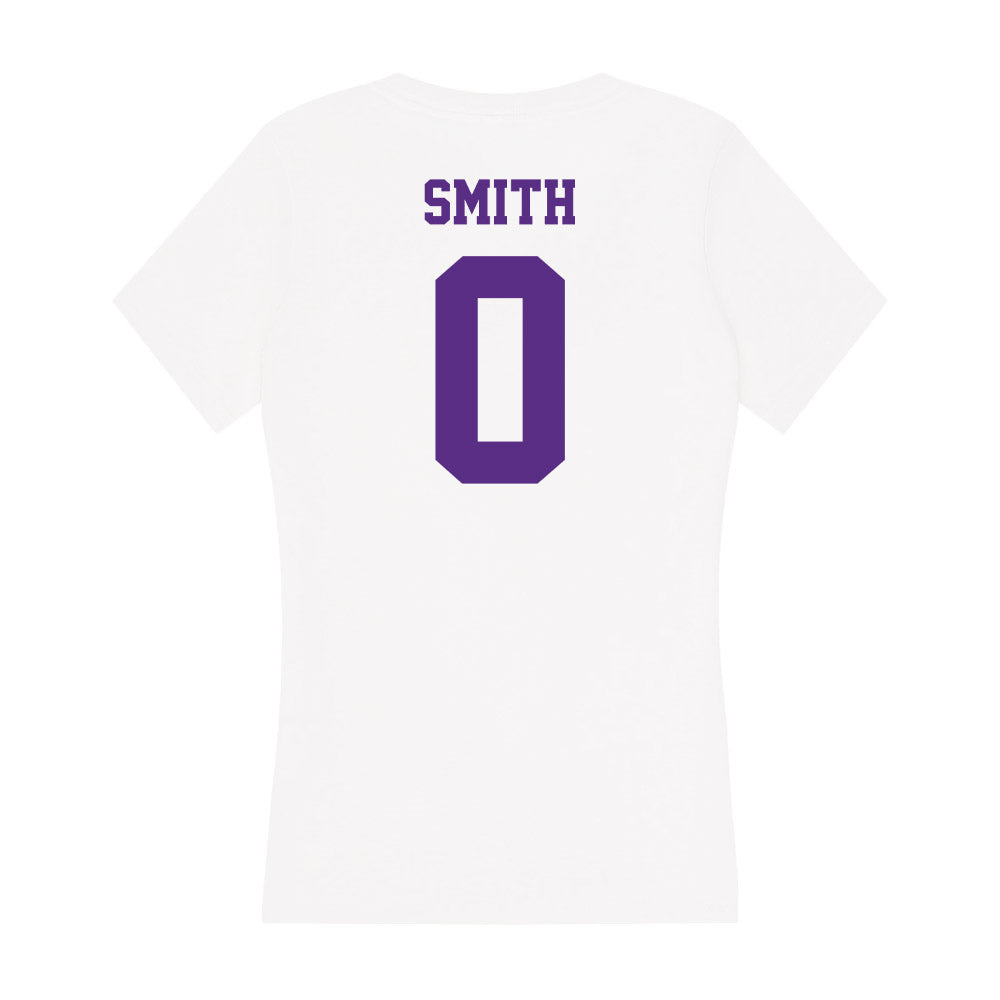 Furman - NCAA Men's Basketball : Patrick Smith - Women's V-Neck T-Shirt-1