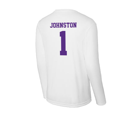 Furman - NCAA Men's Basketball : Charles Johnston - Activewear Long Sleeve T-Shirt-1