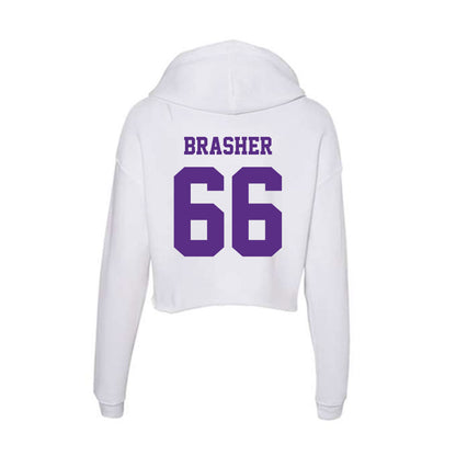 Furman - NCAA Football : Eli Brasher - Women's Crop Fleece Hoodie-1