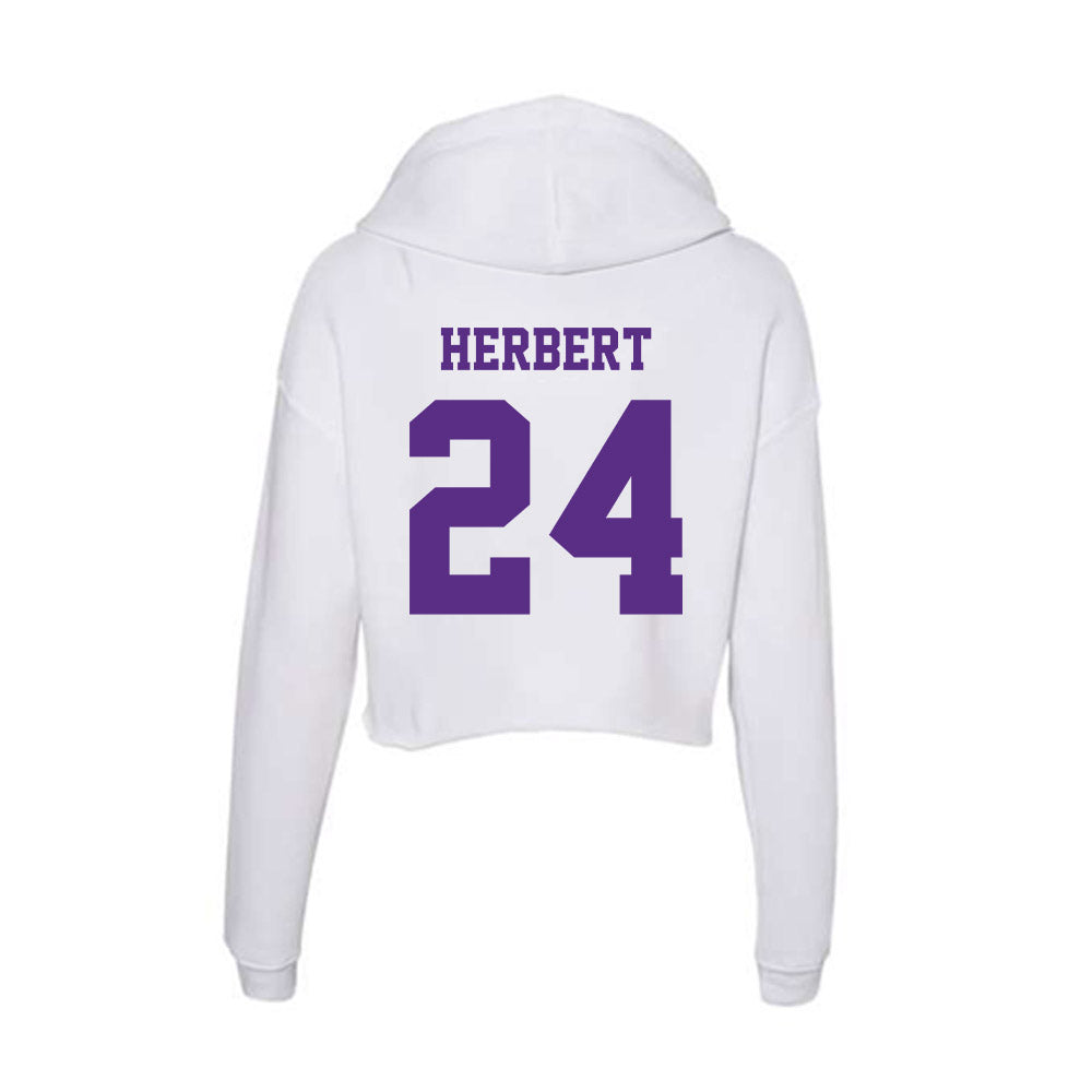 Furman - NCAA Football : Raleigh Herbert - Women's Crop Fleece Hoodie-1