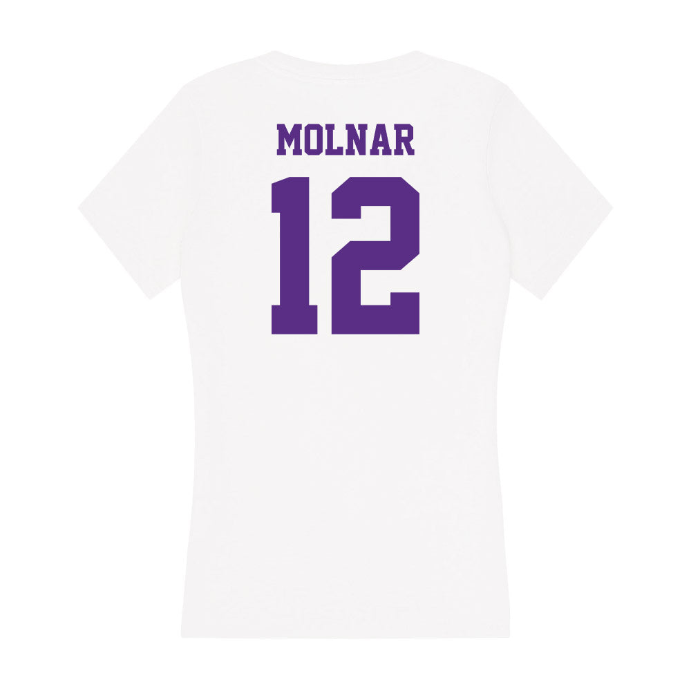 Furman - NCAA Men's Basketball : Davis Molnar - Women's V-Neck T-Shirt-1