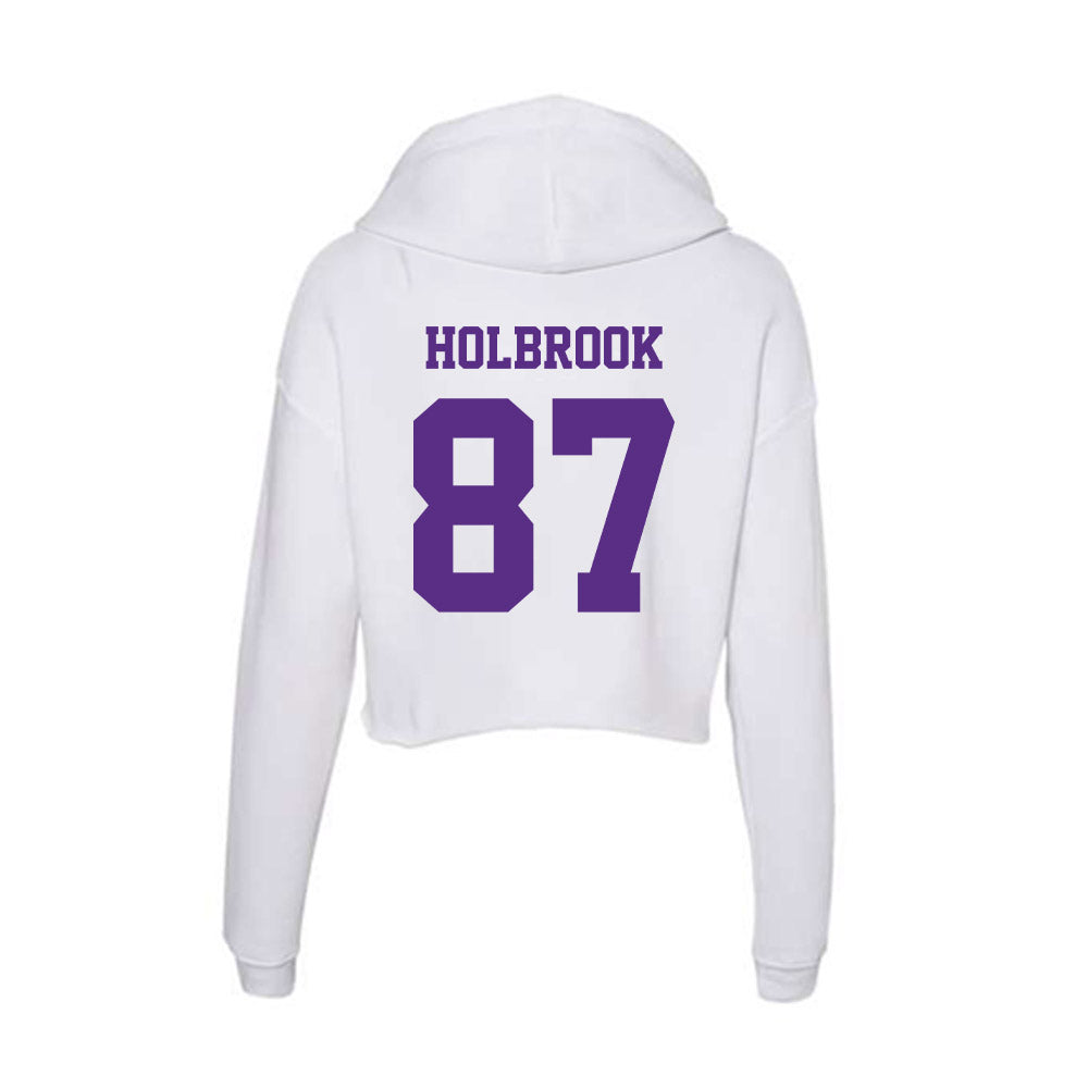 Furman - NCAA Football : John Holbrook - Women's Crop Fleece Hoodie-1