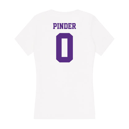 Furman - NCAA Women's Basketball : Jayda Pinder - Women's V-Neck T-Shirt-1