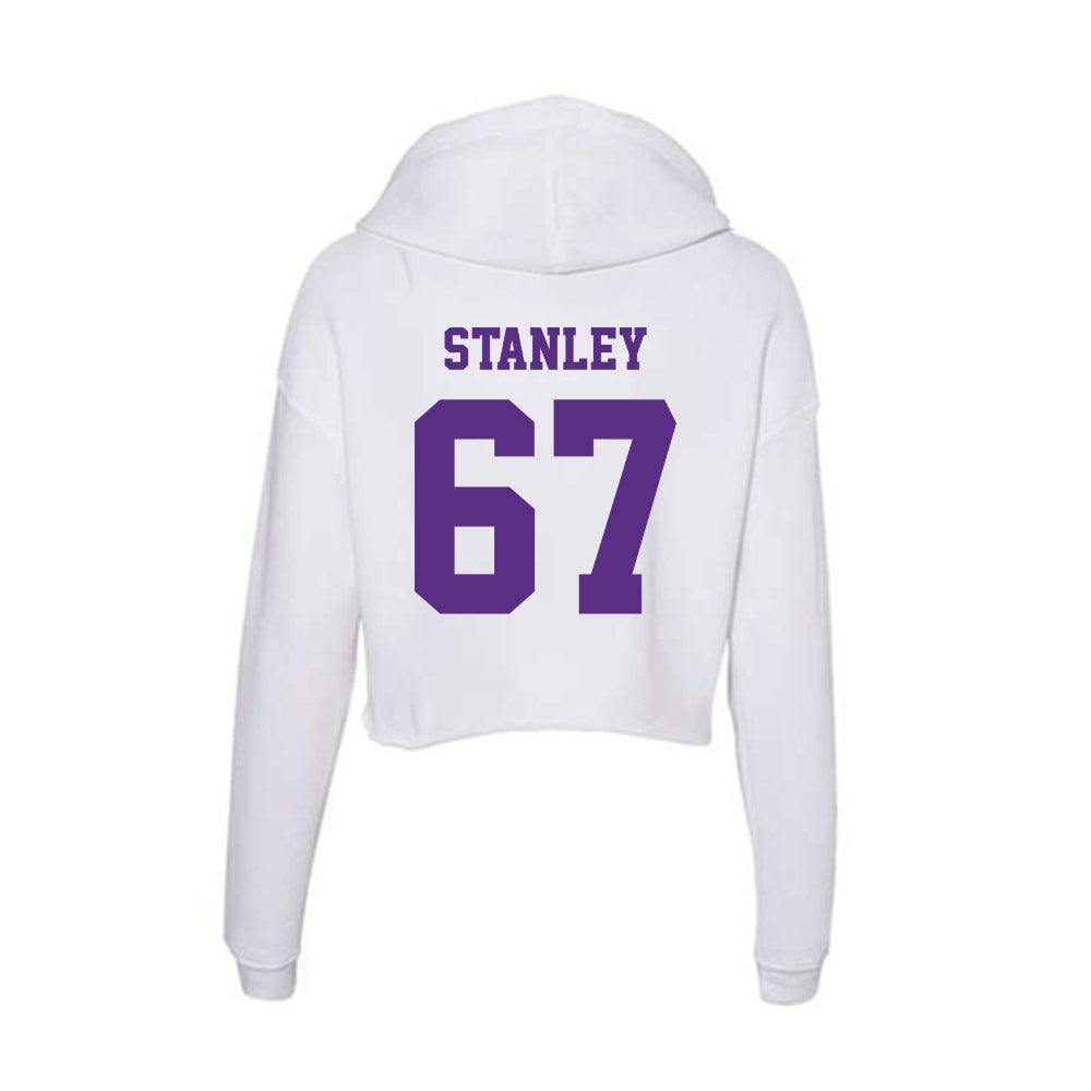 Furman - NCAA Football : Evan Stanley - Women's Crop Fleece Hoodie-1