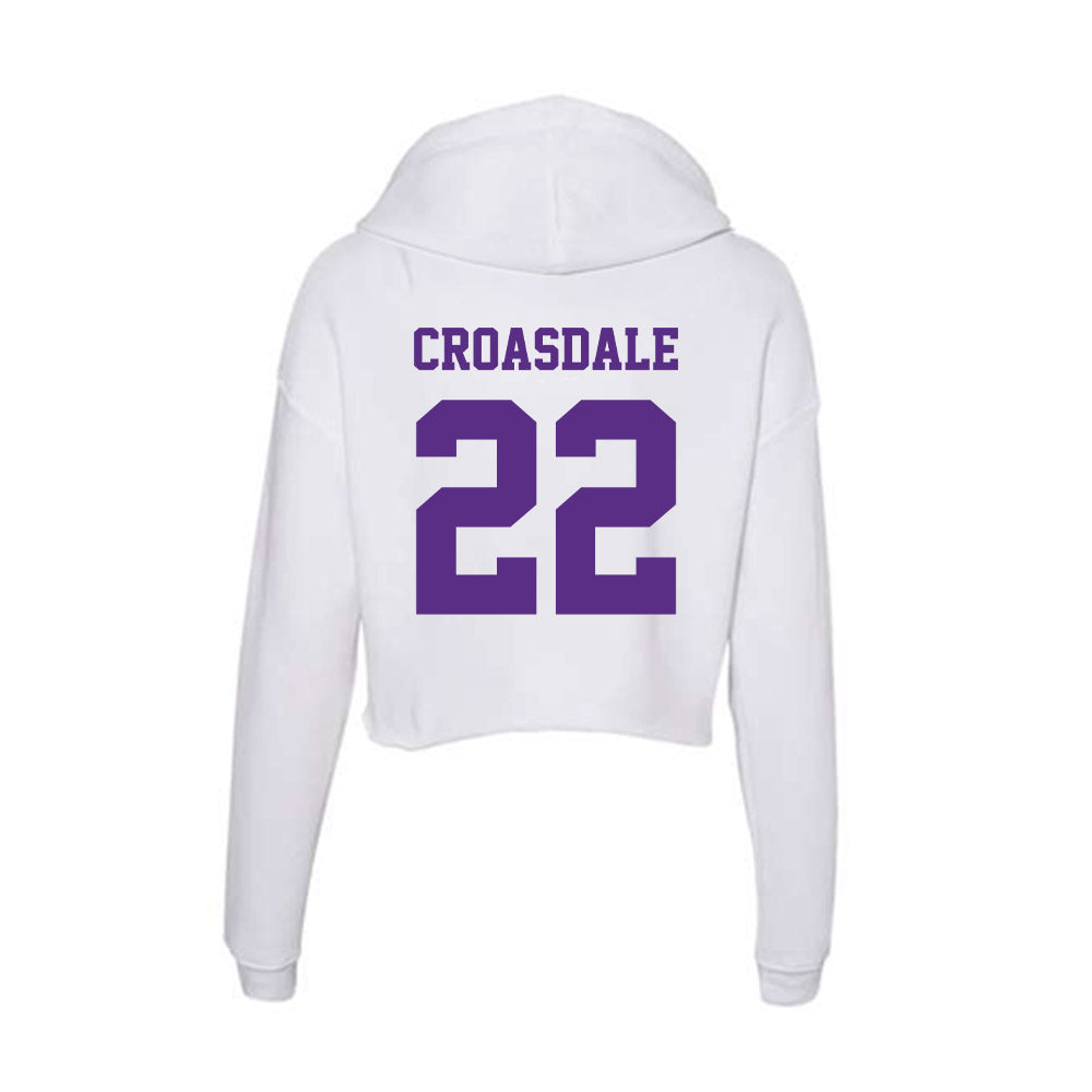 Furman - NCAA Football : Ben Croasdale - Women's Crop Fleece Hoodie-1