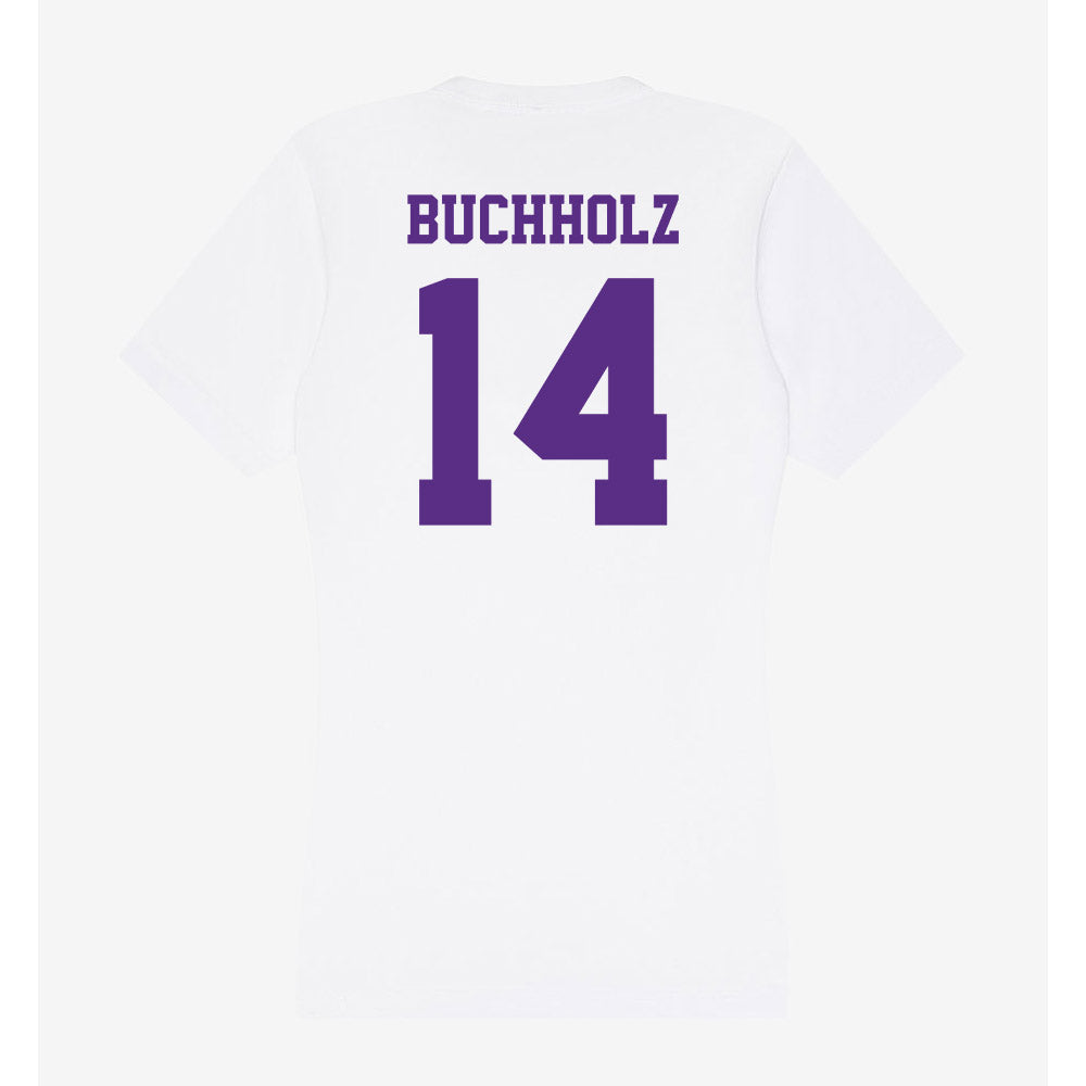 Furman - NCAA Women's Volleyball : Rebekah Buchholz - Women's V-Neck T-Shirt-1