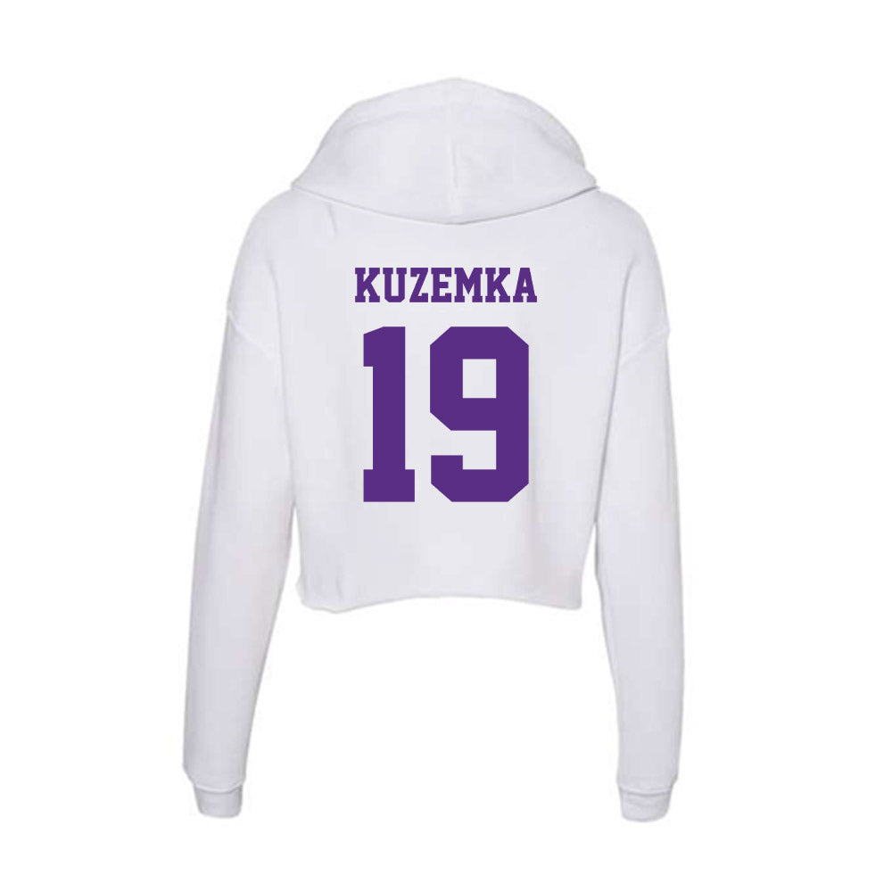 Furman - NCAA Football : Nicky Kuzemka - Women's Crop Fleece Hoodie-1