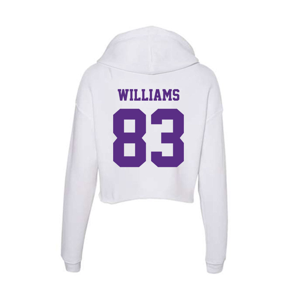 Furman - NCAA Football : Ian Williams - Women's Crop Fleece Hoodie-1