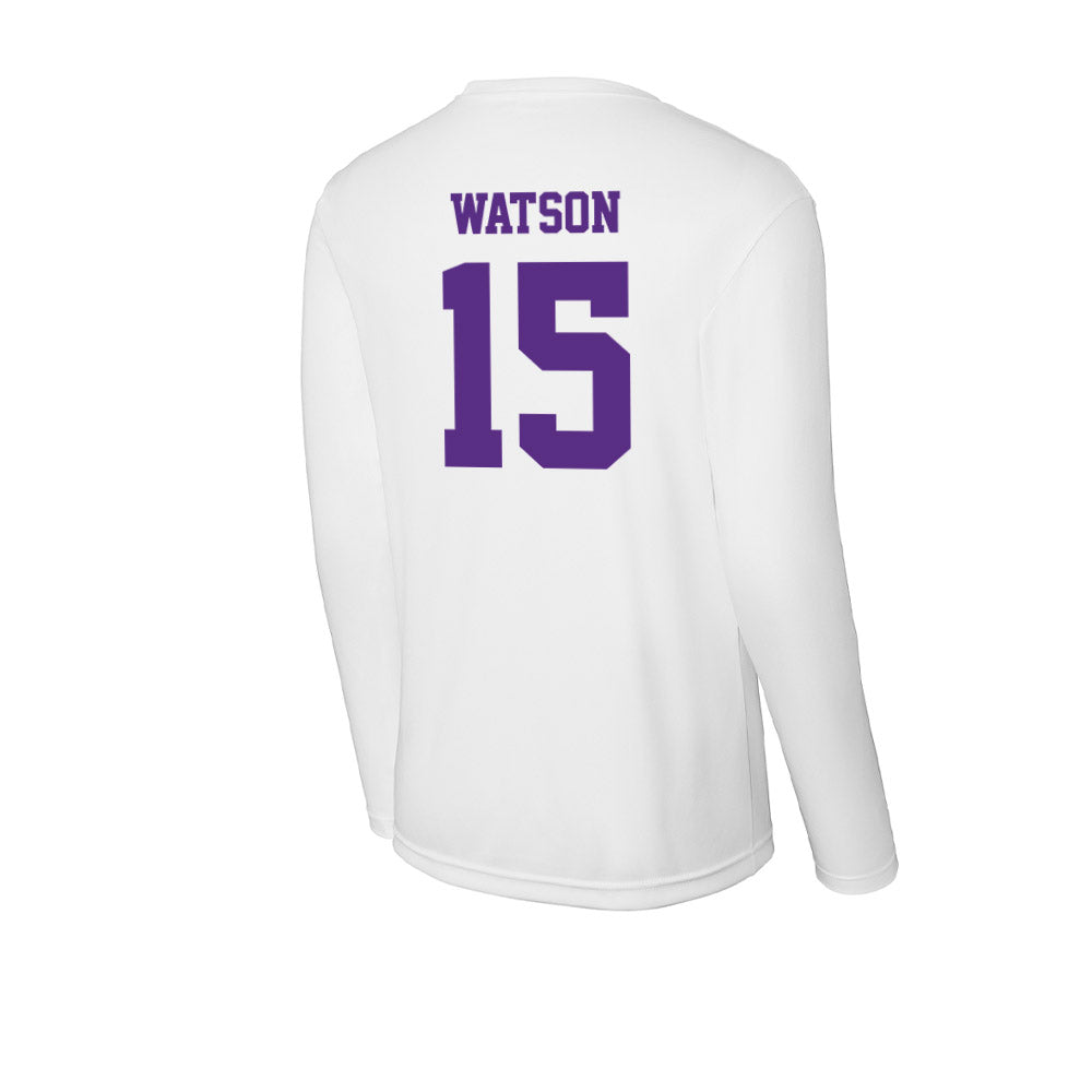 Furman - NCAA Women's Volleyball : Amber Watson - Activewear Long Sleeve T-Shirt-1