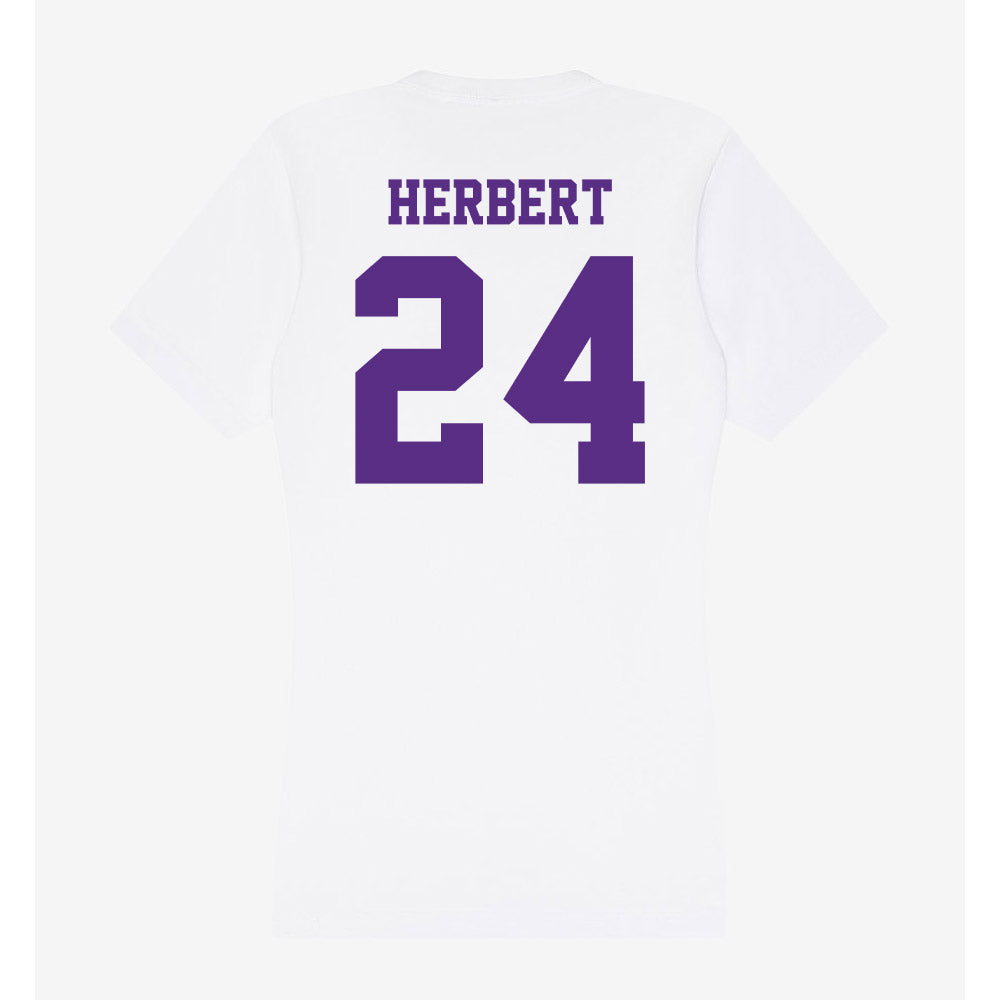 Furman - NCAA Football : Raleigh Herbert - Women's V-Neck T-Shirt-1