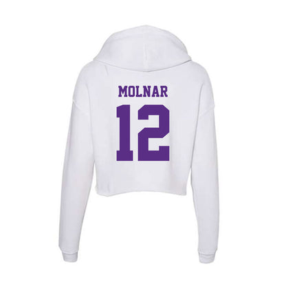 Furman - NCAA Men's Basketball : Davis Molnar - Women's Crop Fleece Hoodie-1