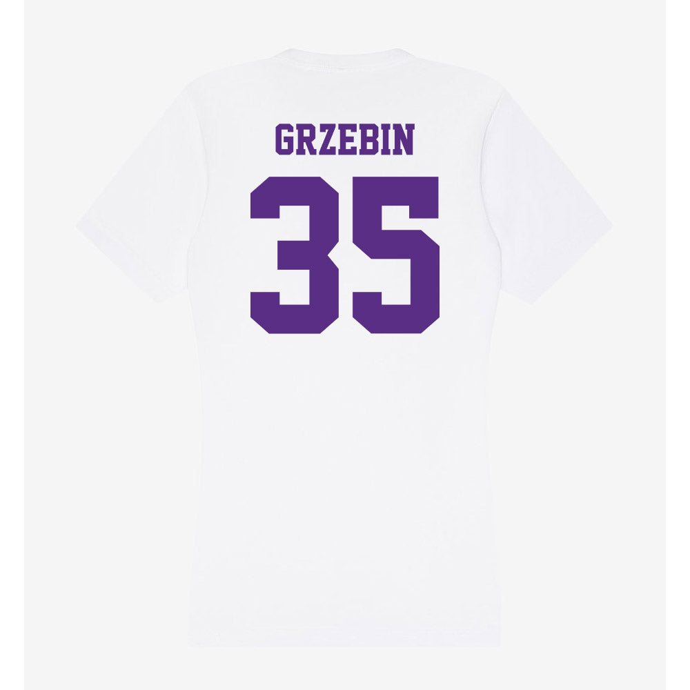 Furman - NCAA Football : Emmett Grzebin - Women's V-Neck T-Shirt-1