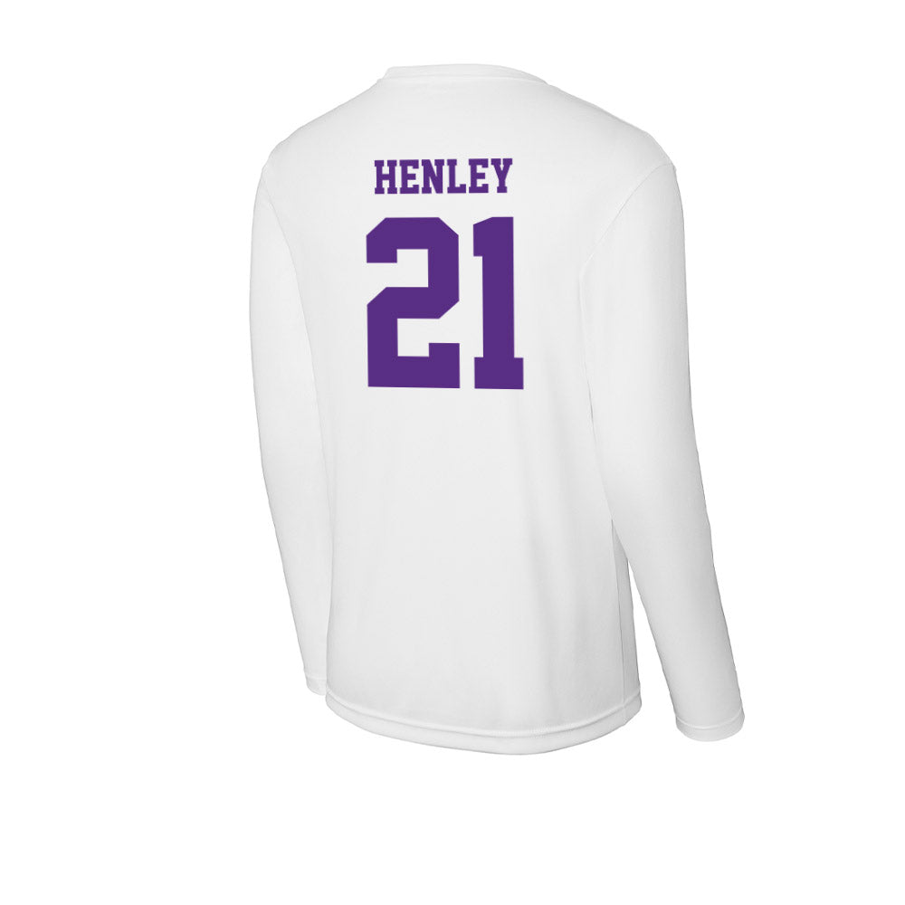 Furman - NCAA Women's Basketball : Niveya Henley - Performance Long Sleeve T-Shirt-1