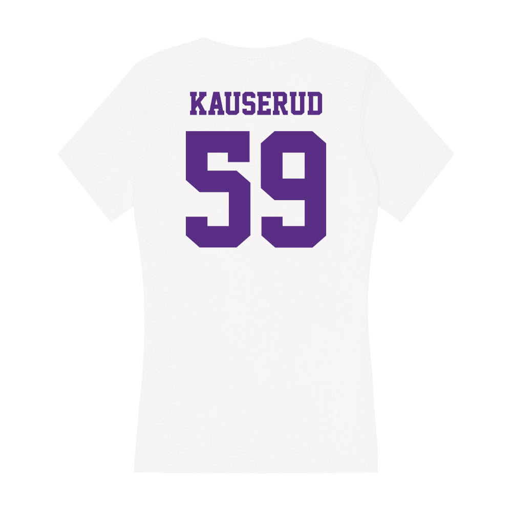 Furman - NCAA Football : Ty Kauserud - Women's V-Neck T-Shirt-1