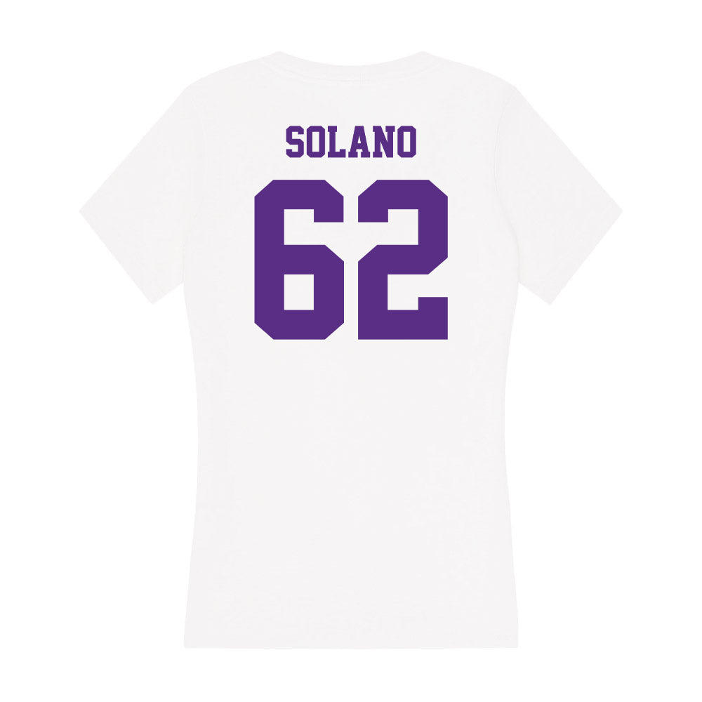 Furman - NCAA Football : Parker Solano - Women's V-Neck T-Shirt-1