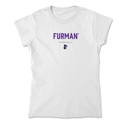 Furman - NCAA Men's Basketball : Tyrese Hughey - Soft Style Women’s T-Shirt-0