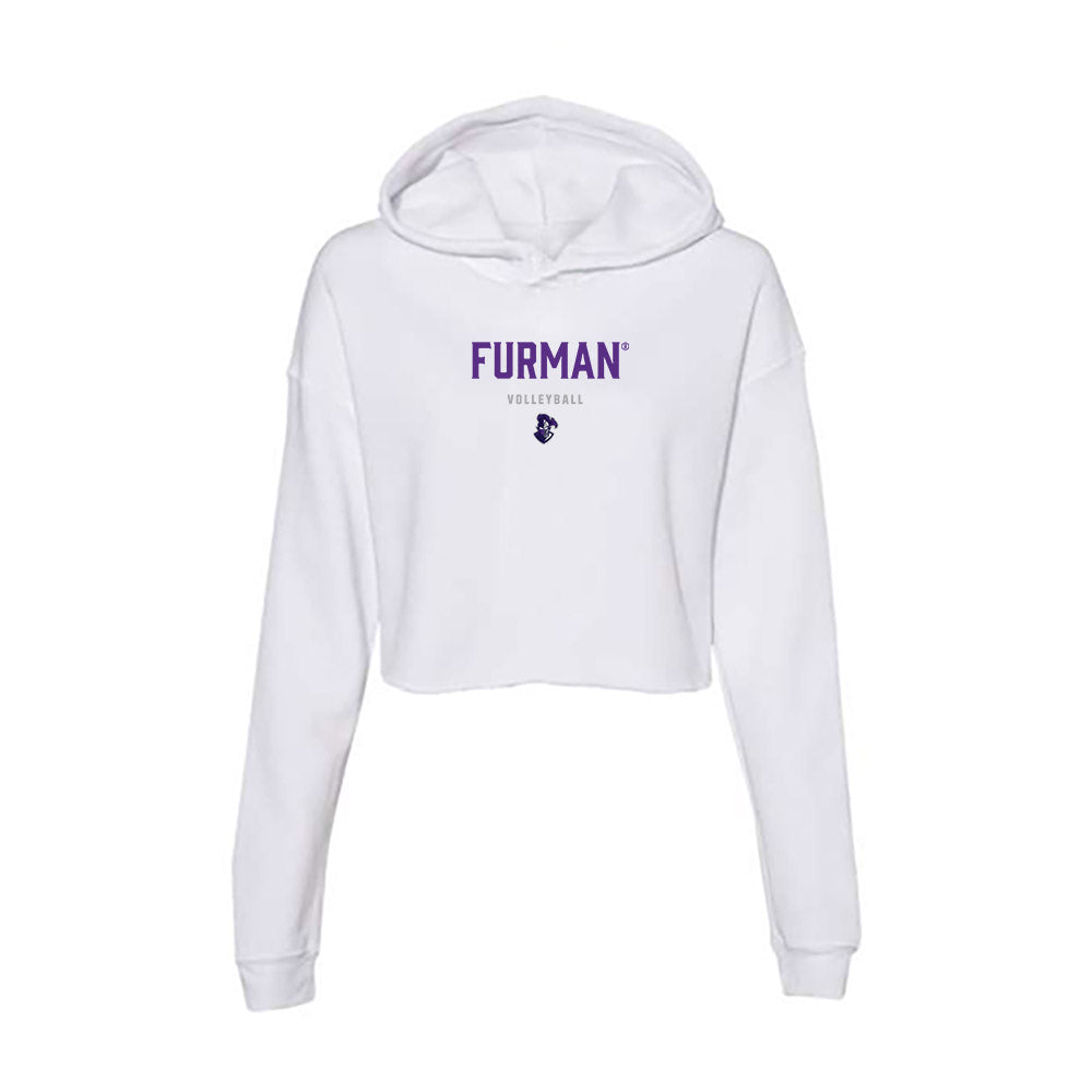 Furman - NCAA Women's Volleyball : Amber Watson - Women's Crop Fleece Hoodie-0