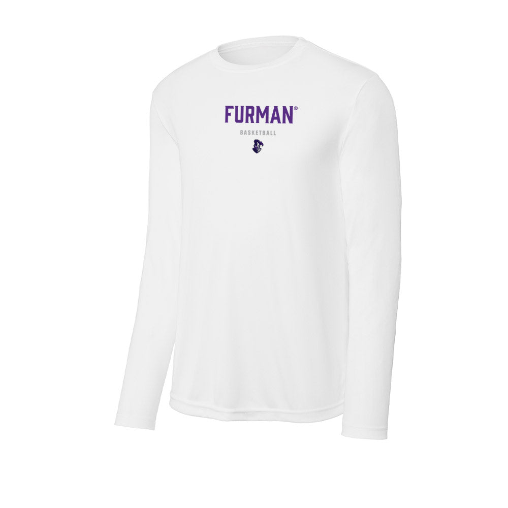 Furman - NCAA Men's Basketball : Garrett Hien - Activewear Long Sleeve T-Shirt-0