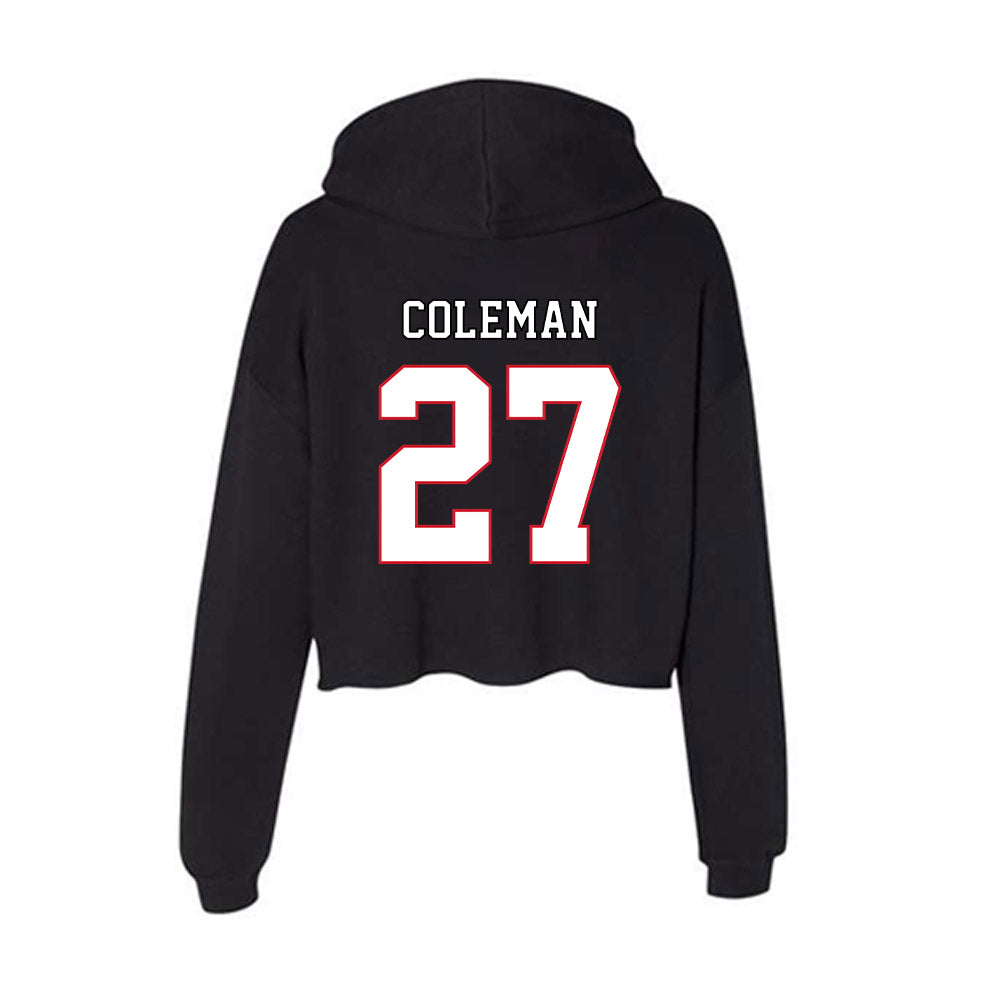 DePaul - NCAA Men's Soccer : Izaiah Coleman - Women's Crop Fleece Hoodie-1