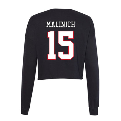 DePaul - NCAA Men's Soccer : Kristian Malinich - Women's Cropped Crew Fleece-1