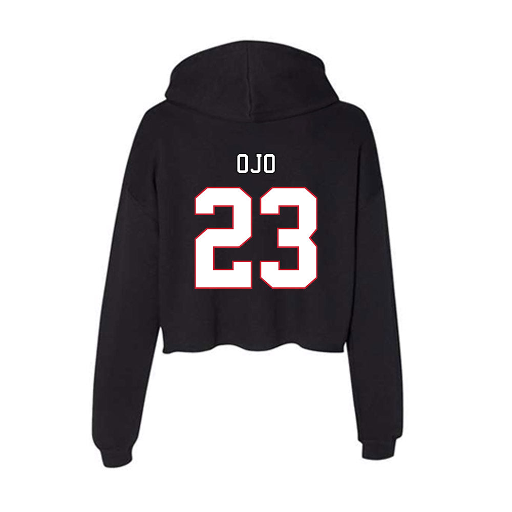 DePaul - NCAA Women's Basketball : Michelle Ojo - Women's Crop Fleece Hoodie-1