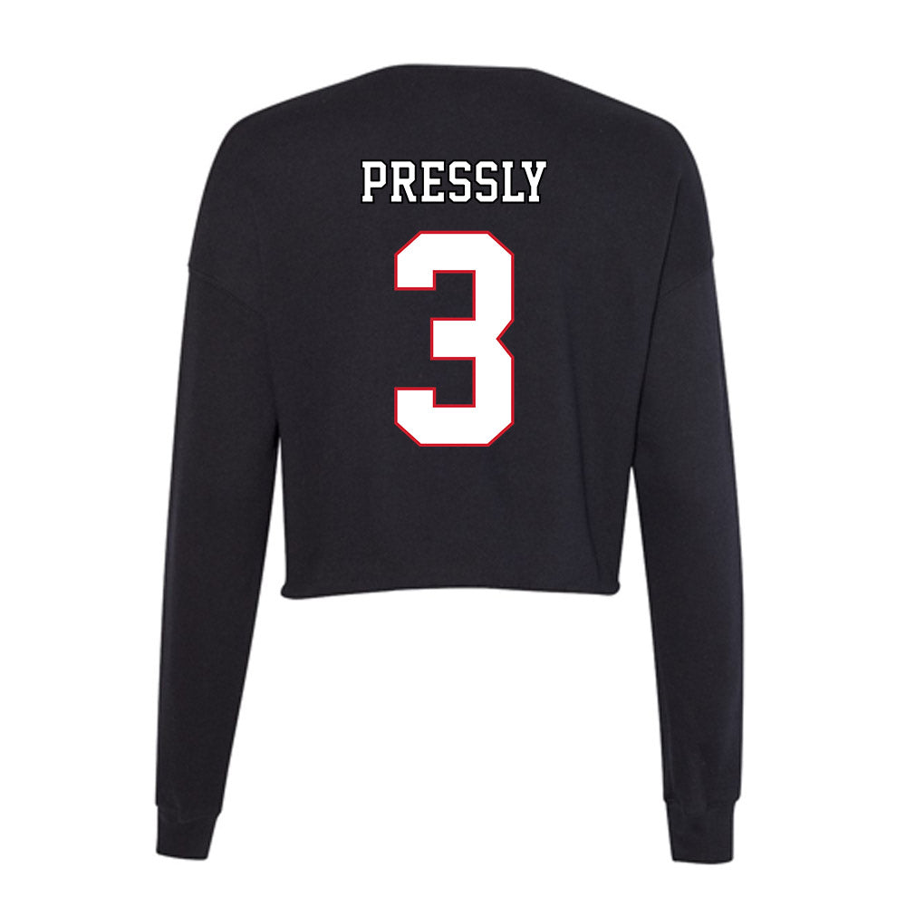 DePaul - NCAA Women's Volleyball : Jill Pressly - Women's Cropped Crew Fleece-1