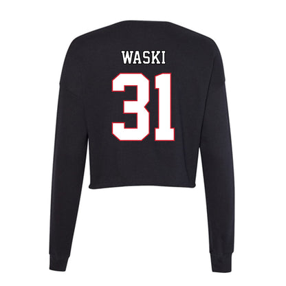 DePaul - NCAA Men's Soccer : Jayden Waski - Women's Cropped Crew Fleece-1