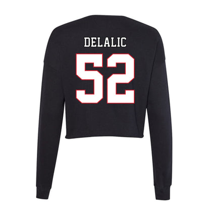 DePaul - NCAA Men's Basketball : Amsal Delalic - Women's Cropped Crew Fleece-1