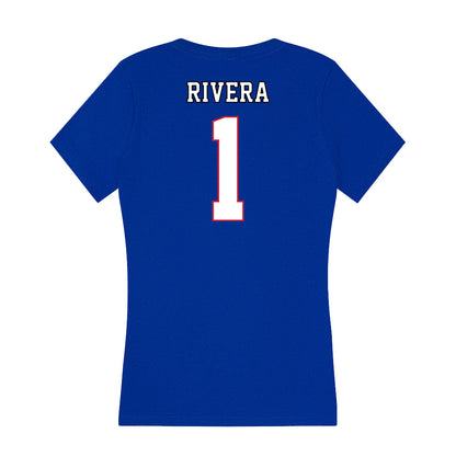 DePaul - NCAA Men's Basketball : Isaiah Rivera - Women's V-Neck T-Shirt-1