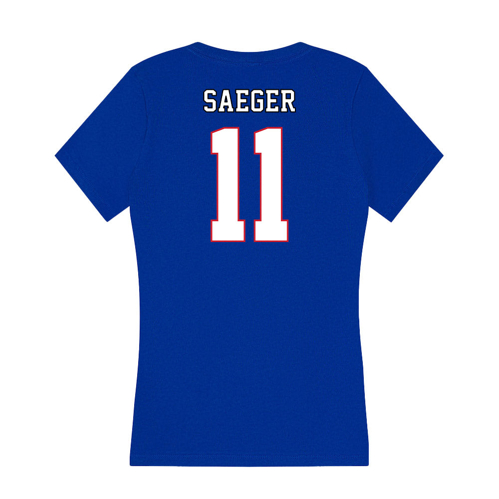 DePaul - NCAA Women's Volleyball : Amanda Saeger - Women's V-Neck T-Shirt-1