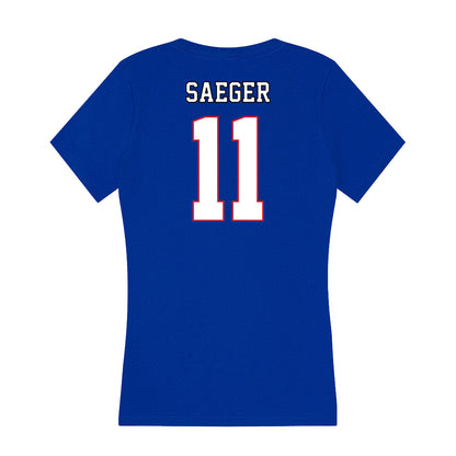 DePaul - NCAA Women's Volleyball : Amanda Saeger - Women's V-Neck T-Shirt-1