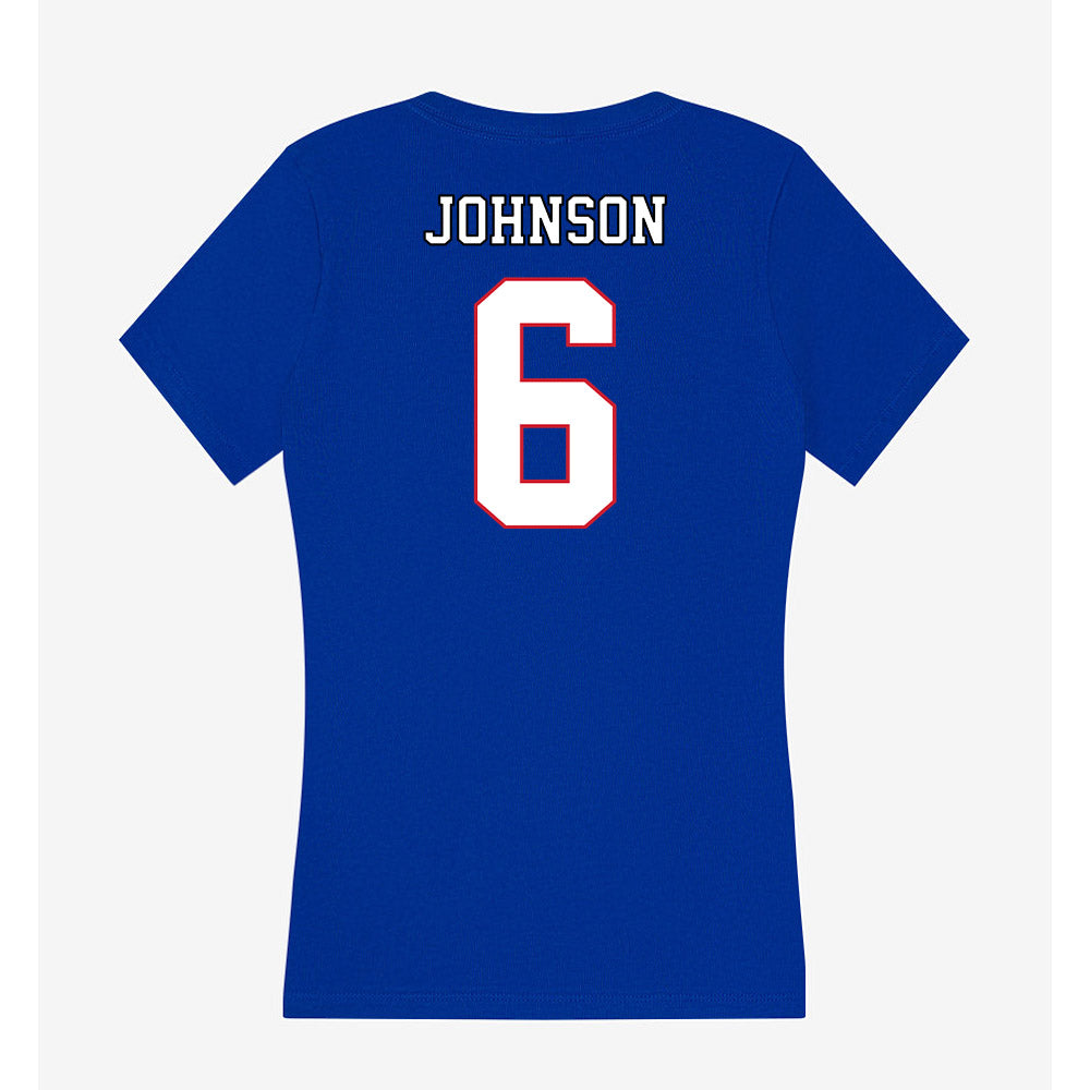 DePaul - NCAA Men's Basketball : Jonas Johnson - Women's V-Neck T-Shirt-1