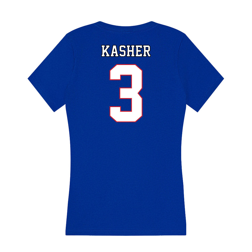DePaul - NCAA Men's Basketball : Nate Kasher - Women's V-Neck T-Shirt-1