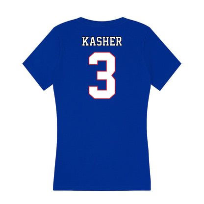 DePaul - NCAA Men's Basketball : Nate Kasher - Women's V-Neck T-Shirt-1