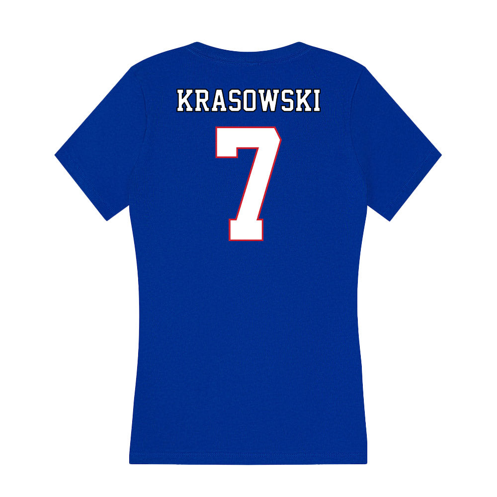 DePaul - NCAA Women's Volleyball : Rachel Krasowski - Women's V-Neck T-Shirt-1