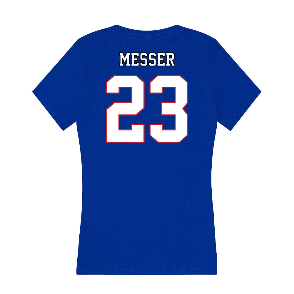 DePaul - NCAA Softball : Hannah Messer - Women's V-Neck T-Shirt-1