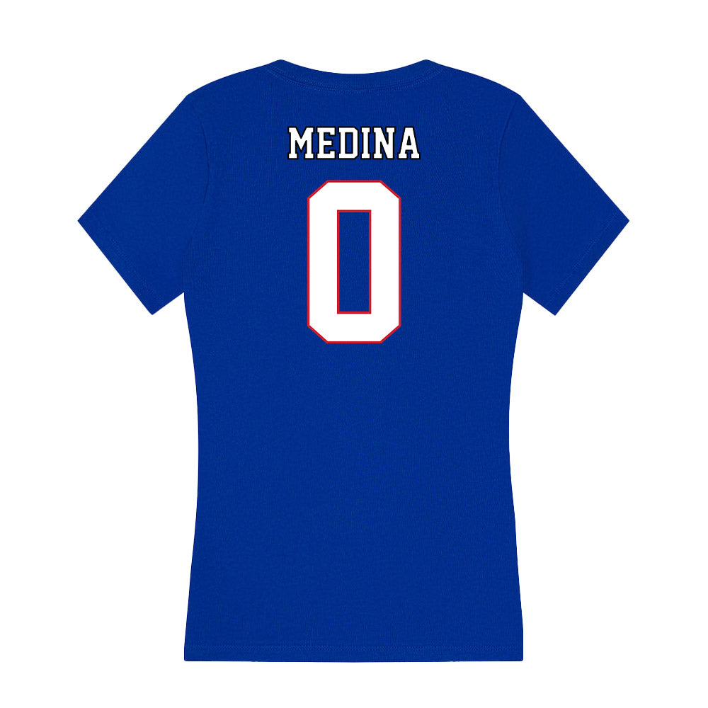 DePaul - NCAA Women's Soccer : Olivia Medina - Women's V-Neck T-Shirt-1