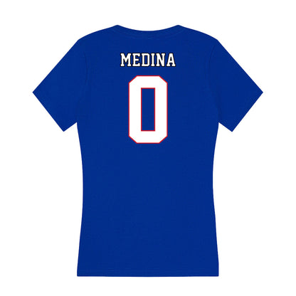 DePaul - NCAA Women's Soccer : Olivia Medina - Women's V-Neck T-Shirt-1