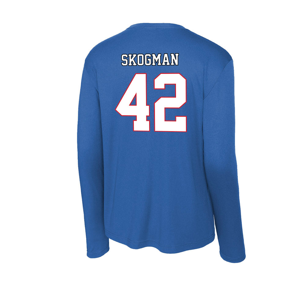 DePaul - NCAA Men's Basketball : David Skogman - Activewear Long Sleeve T-Shirt-1