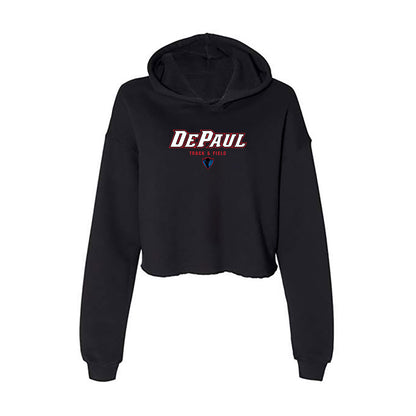 DePaul - NCAA Men's Track & Field : John Bush - Women's Crop Fleece Hoodie-0