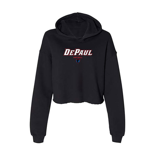 DePaul - NCAA Softball : Carly Alvers - Women's Crop Fleece Hoodie-0