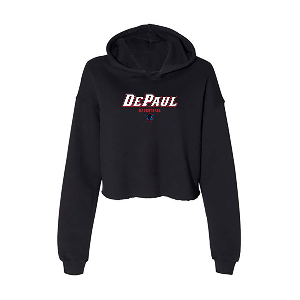 DePaul - NCAA Men's Basketball : David Skogman - Women's Crop Fleece Hoodie-0