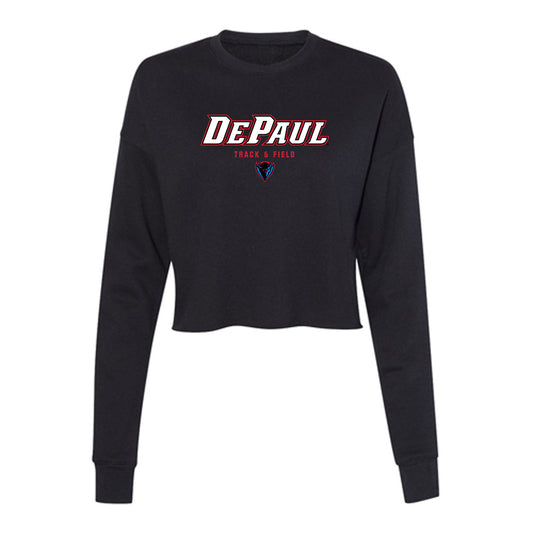 DePaul - NCAA Men's Track & Field : Paul Goins - Women's Cropped Crew Fleece-0