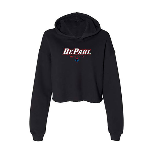 DePaul - NCAA Men's Track & Field : Hunter Bostwick - Women's Crop Fleece Hoodie-0