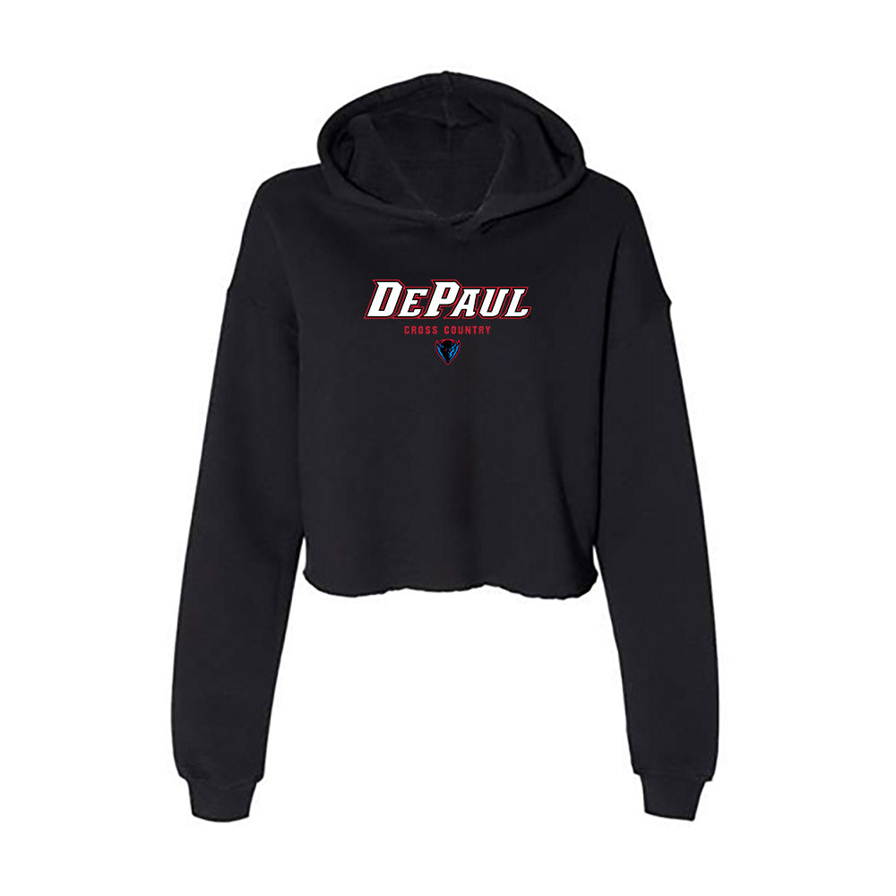 DePaul - NCAA Men's Cross Country : Cole Tupper - Women's Crop Fleece Hoodie-0
